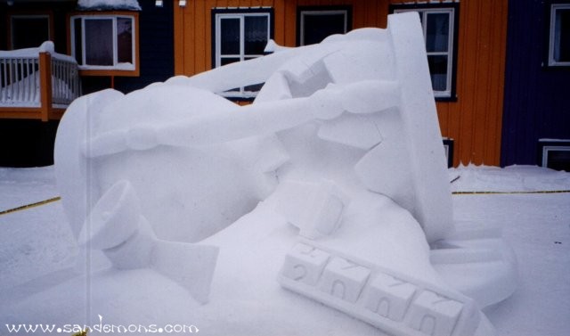 Time 1999 BC Snow Carving Championships  Jury s Choice Peoples Choice